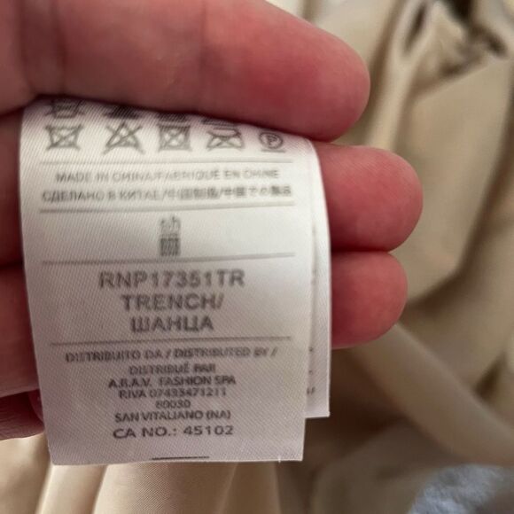 SH|collection neutral tan embroidered floral back trench coat - Picture 12 of 15